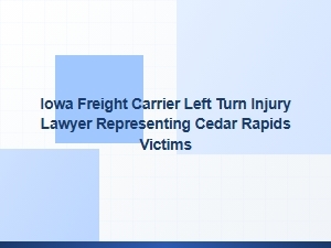 Iowa Freight Carrier Left Turn Injury Lawyer