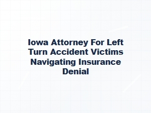 Iowa Attorney Helps Left Turn Accident Victims Fight Insurance Denials